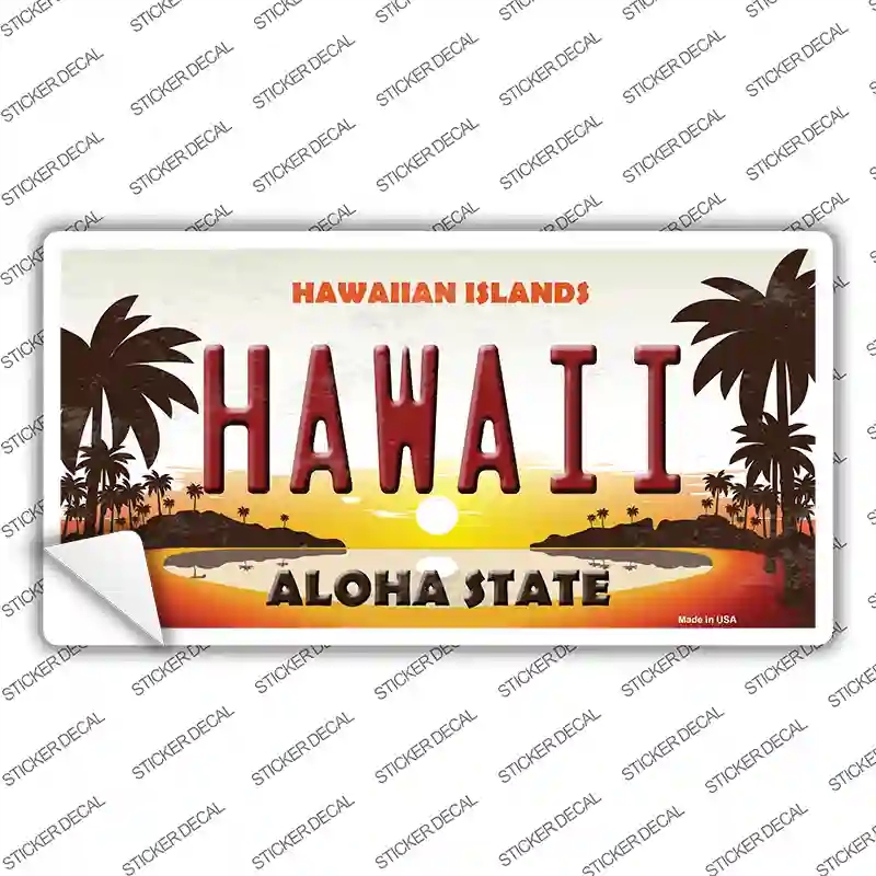 LP-7836s-S Hawaii Hawaiian Islands Novelty Sticker Decal - Small