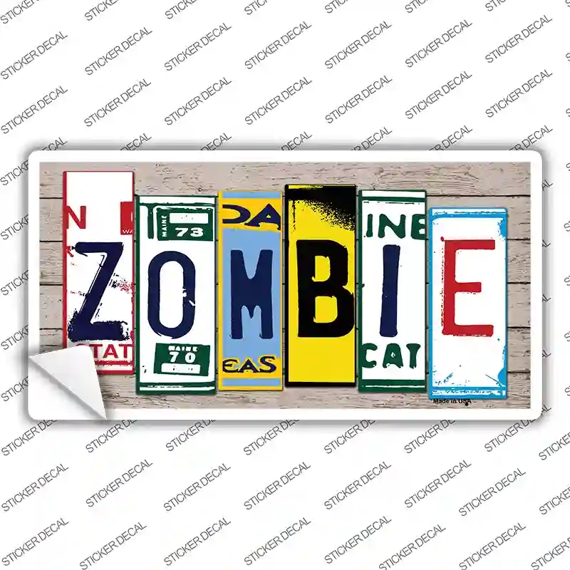 LP-7852s-XL Zombie Art Wood Novelty Sticker Decal - Extra Large