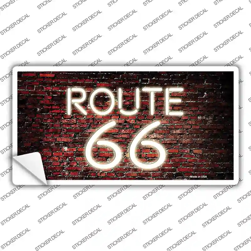 LP-7854s-XL Route 66 Neon Brick Novelty Sticker Decal - Extra Large