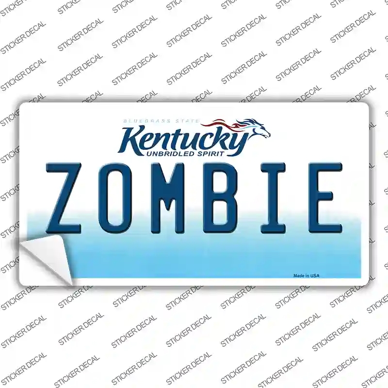 LP-6755s-S Zombie Kentucky Novelty Sticker Decal - Small