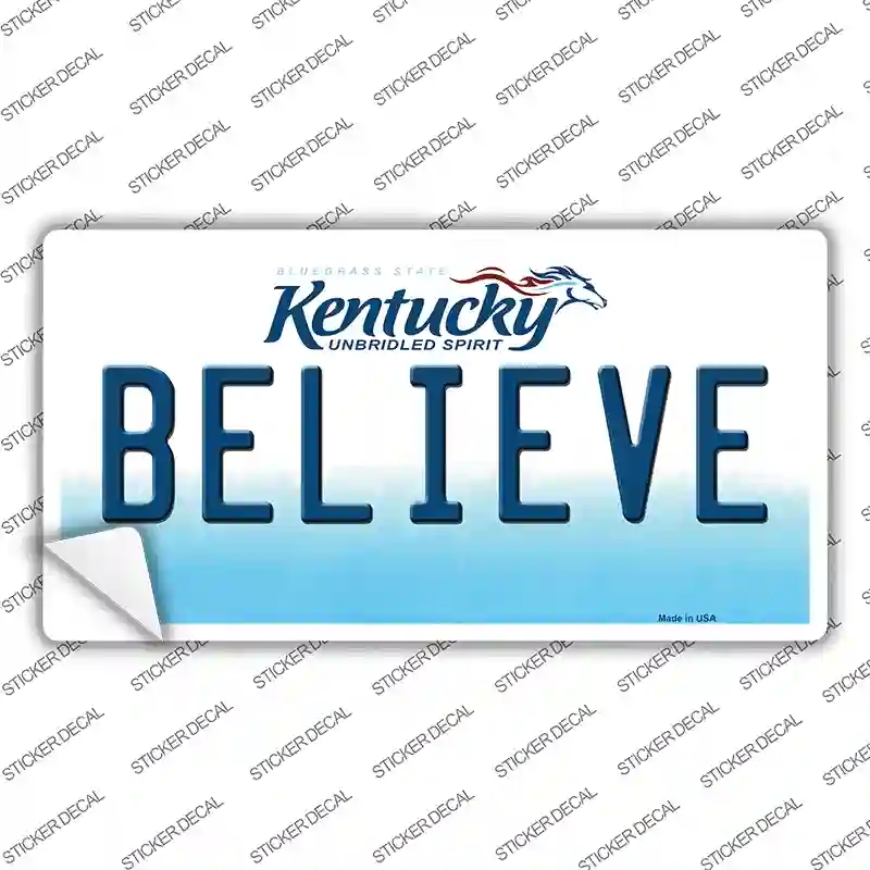 LP-6793s-S Believe Kentucky Novelty Sticker Decal - Small