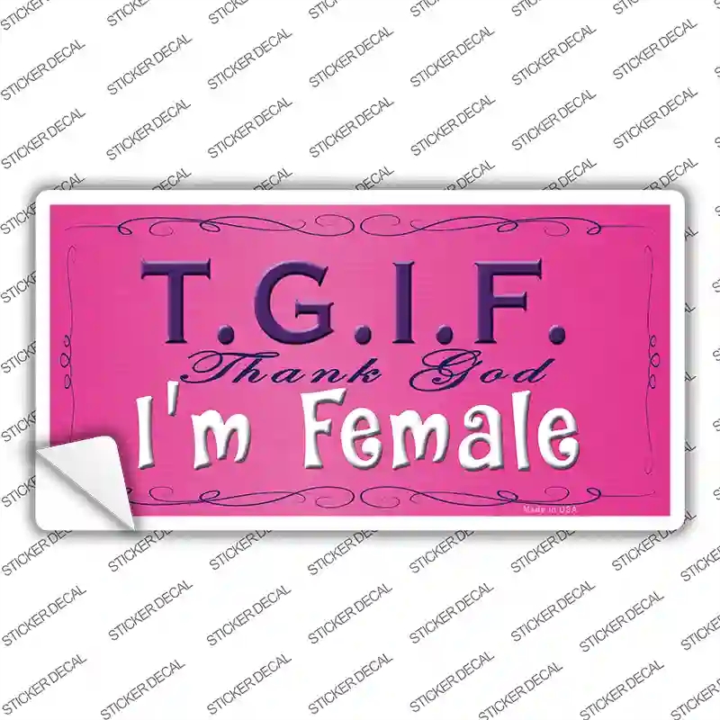 LP-335s-L TGIF Novelty Sticker Decal - Large