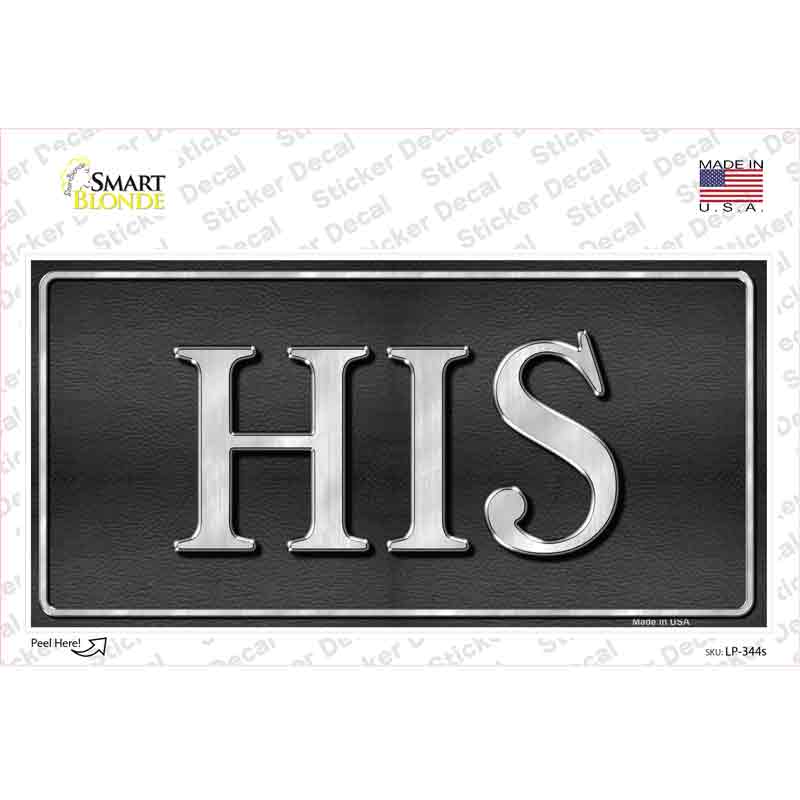 LP-344s-M HIS Black Novelty Sticker Decal - Medium