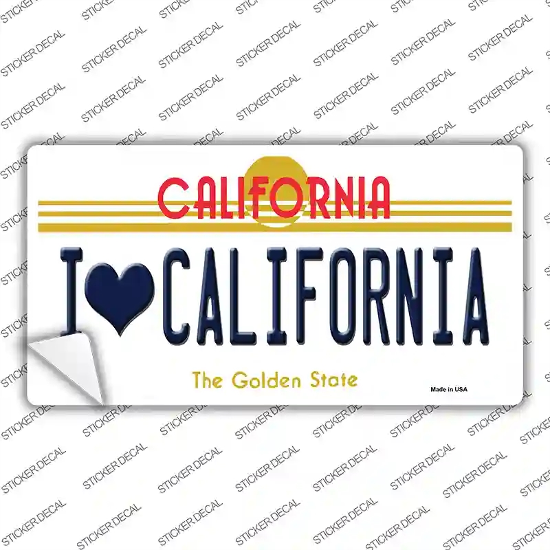 LP-6840s-S I Love California Novelty Sticker Decal - Small