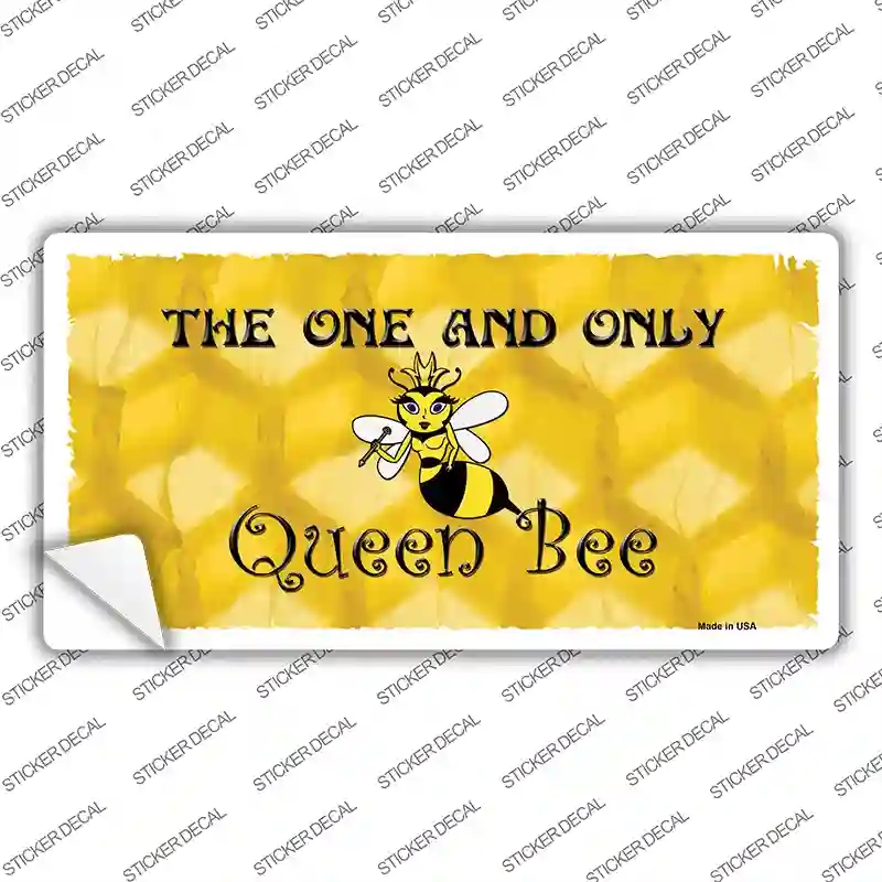 LP-6874s-S Queen Bee Honey Comb Novelty Sticker Decal - Small