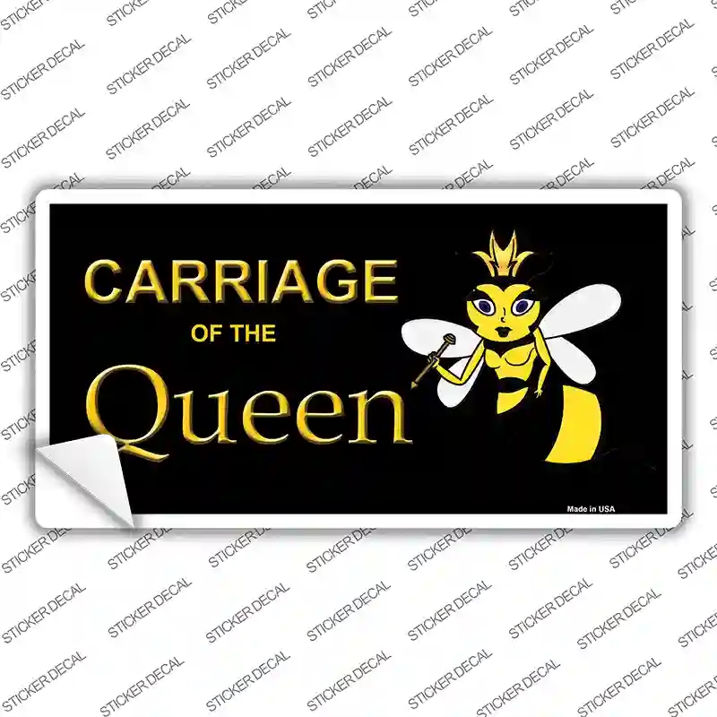 LP-6876s-S Carriage of Queen Bee Novelty Sticker Decal - Small