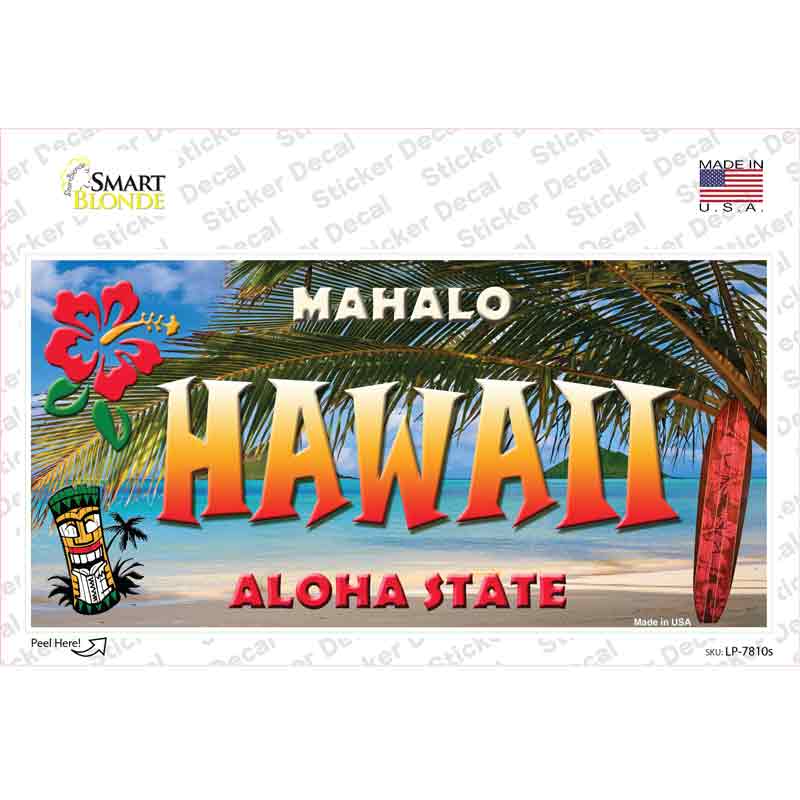 LP-7810s-M Hawaii State Novelty Sticker Decal - Medium