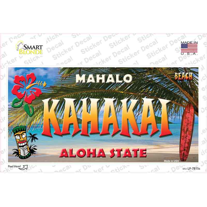 LP-7815s-M Kahakai Hawaii State Novelty Sticker Decal - Medium