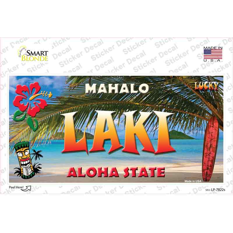 LP-7822s-M Laki Hawaii State Novelty Sticker Decal - Medium