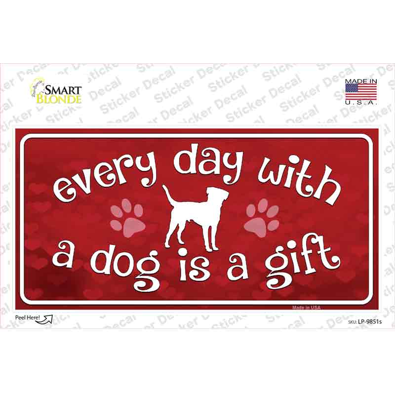 LP-9851s-M Dog is A Gift Novelty Sticker Decal - Medium
