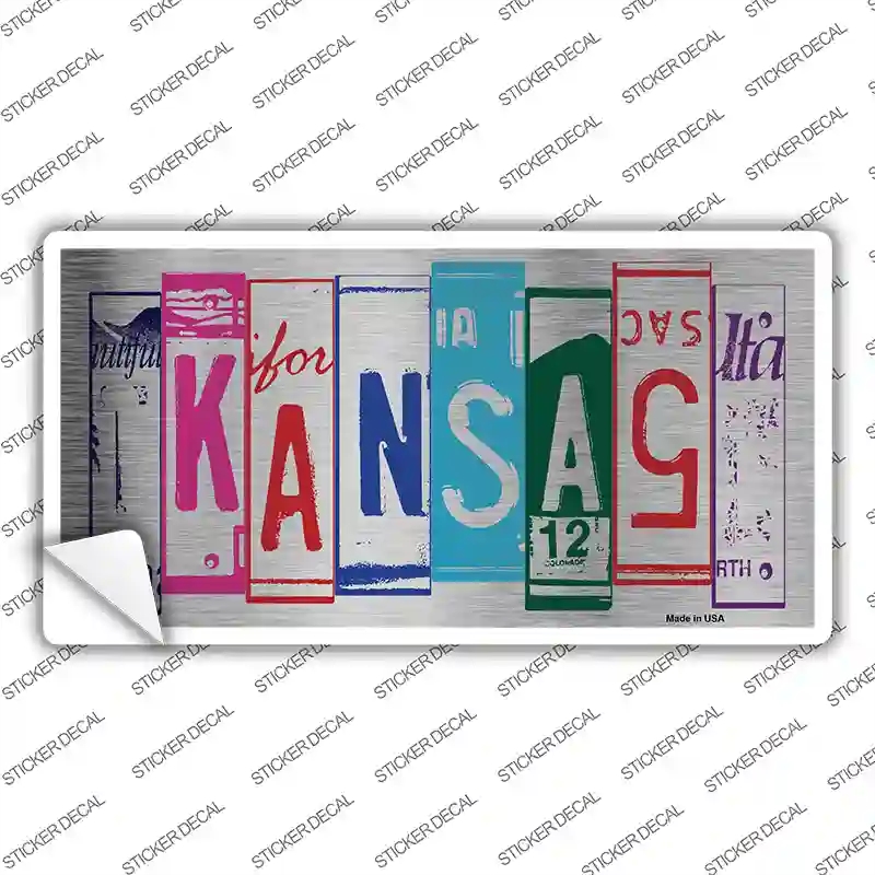 LPC-1030s-S Kansas Art Novelty Sticker Decal - Small