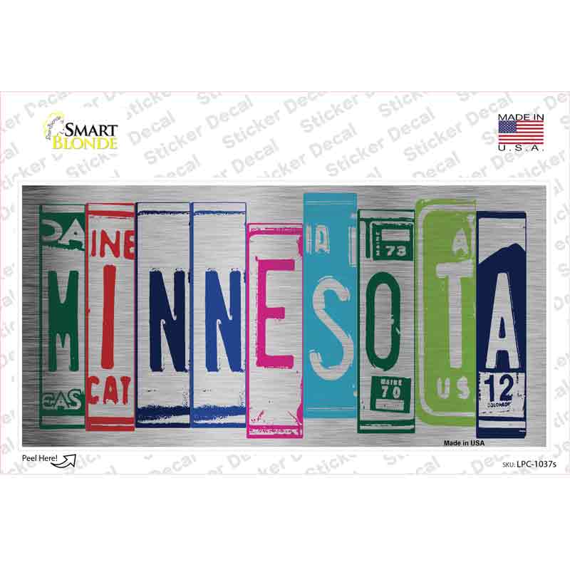 LPC-1037s-M Minnesota Art Novelty Sticker Decal - Medium