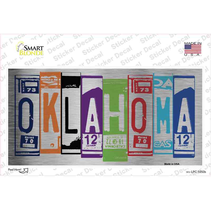LPC-1050s-M Oklahoma Art Novelty Sticker Decal - Medium