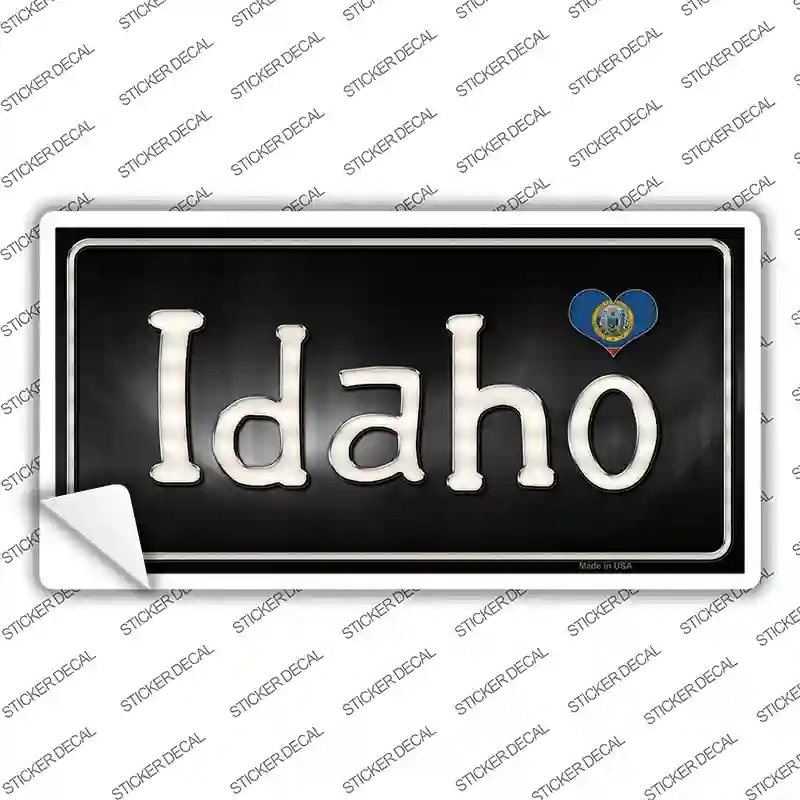 LP-9450s-S Idaho Flag Script Novelty Sticker Decal - Small