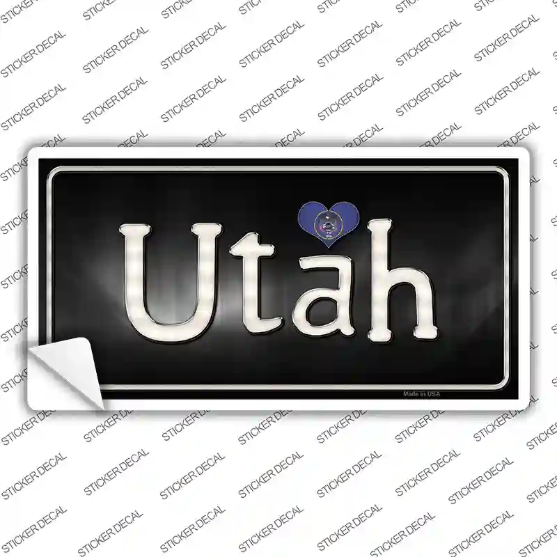 LP-9482s-XL Utah Flag Script Novelty Sticker Decal - Extra Large