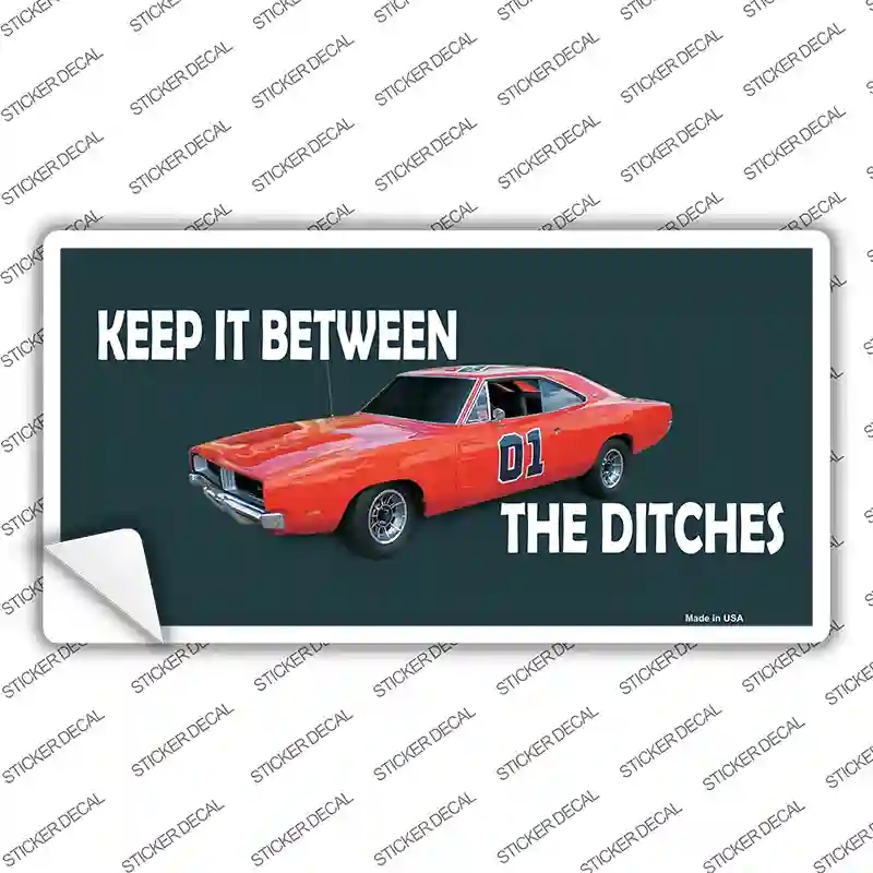 LP-5426s-L Between the Ditches Novelty Sticker Decal - Large