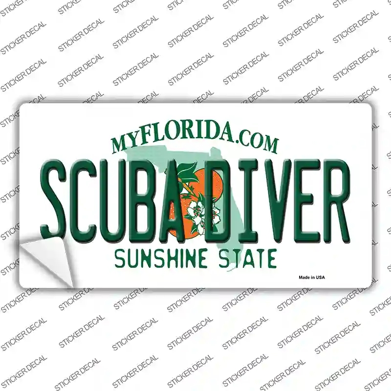 LP-6043s-S Scuba Diver Florida Novelty Sticker Decal - Small