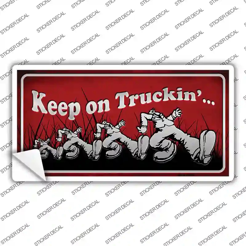 LP-8764s-L Keep on Trucking Novelty Sticker Decal - Large