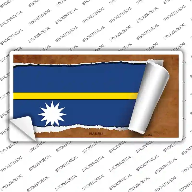 LP-9246s-XL Naury Flag Scroll Novelty Sticker Decal - Extra Large