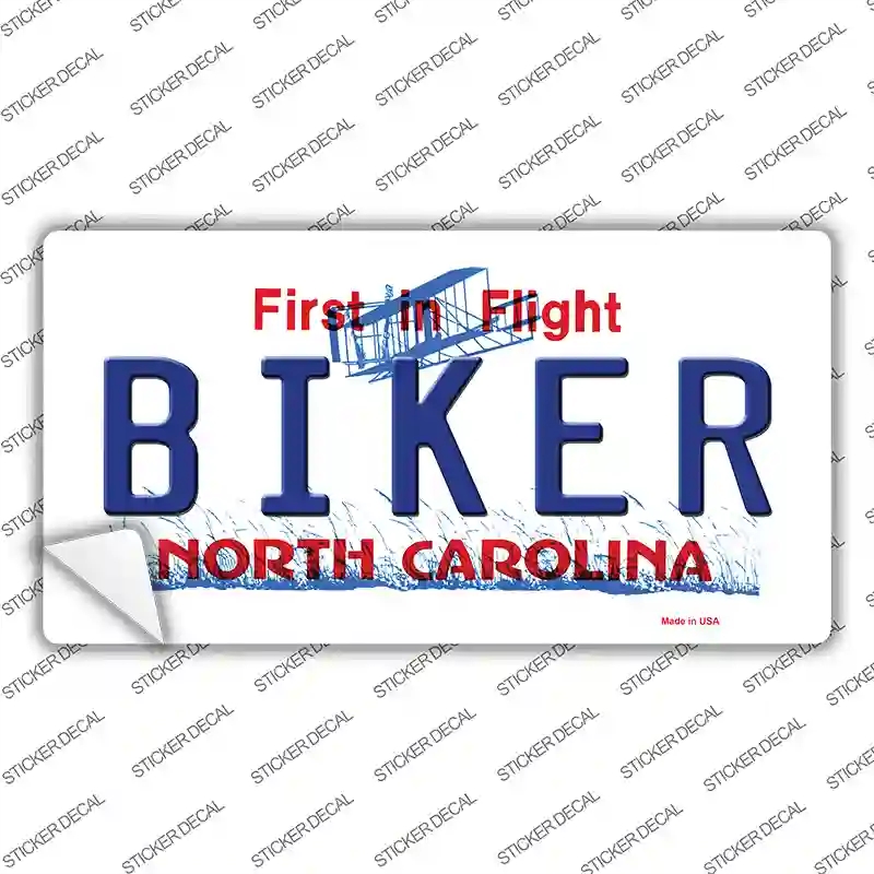 LP-6499s-S Biker North Carolina Novelty Sticker Decal - Small