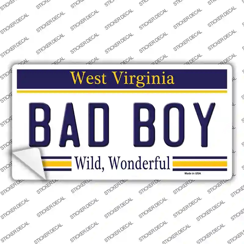 LP-6516s-L Bad Boy West Virginia Novelty Sticker Decal - Large