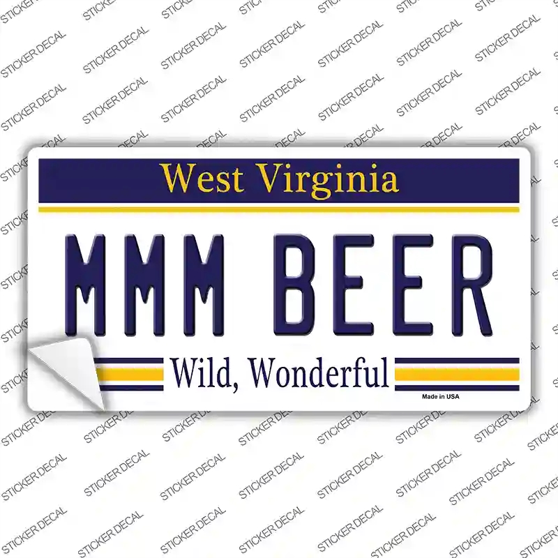 LP-6533s-S MMM Beer West Virginia Novelty Sticker Decal - Small