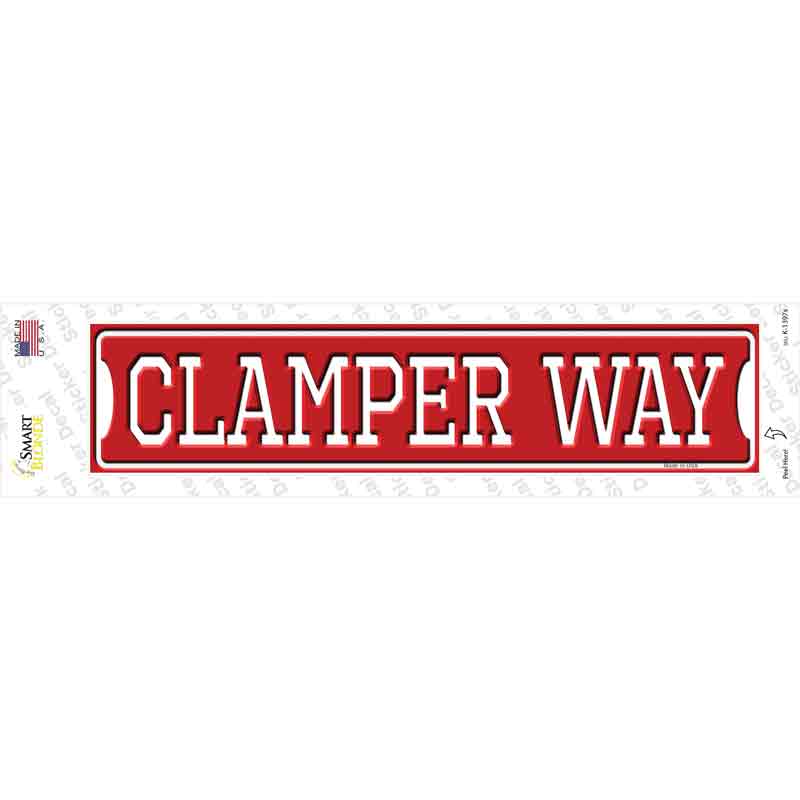 K-1397s-M Clamper Way Novelty Narrow Sticker Decal - Medium