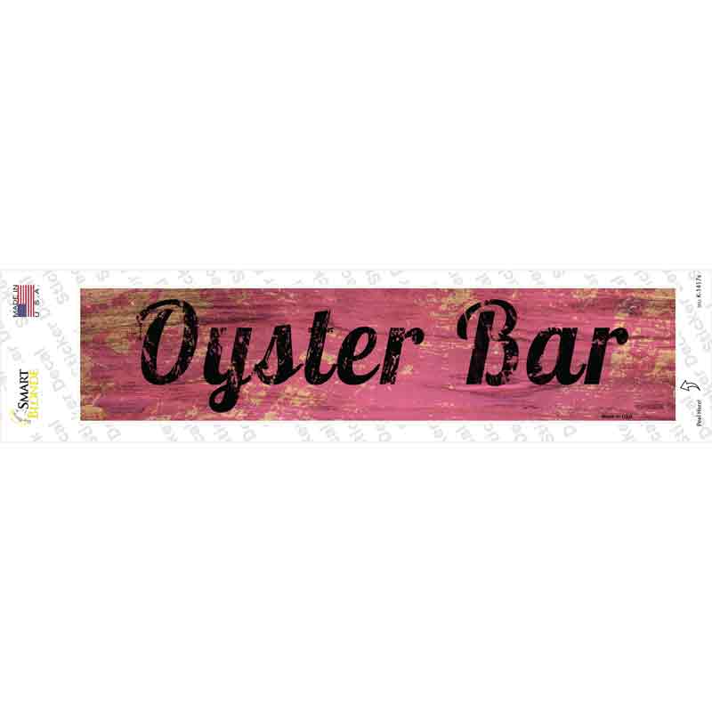 K-1417s-M Oyster Bar Novelty Narrow Sticker Decal - Medium