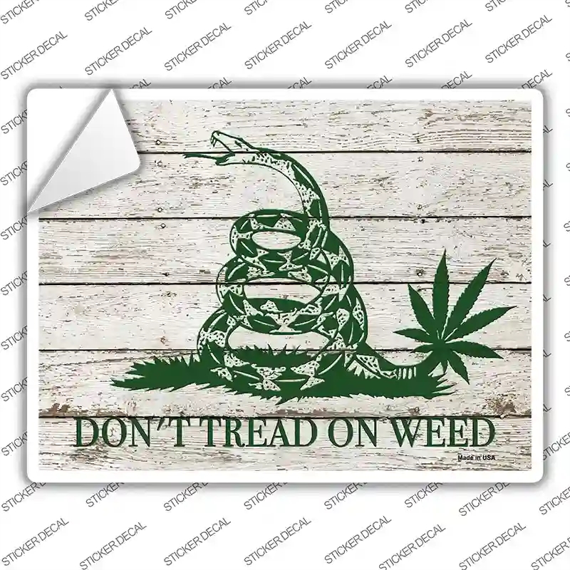 P-3316s-XL Dont Tread on Weed Novelty Rectangle Sticker Decal - Extra Large