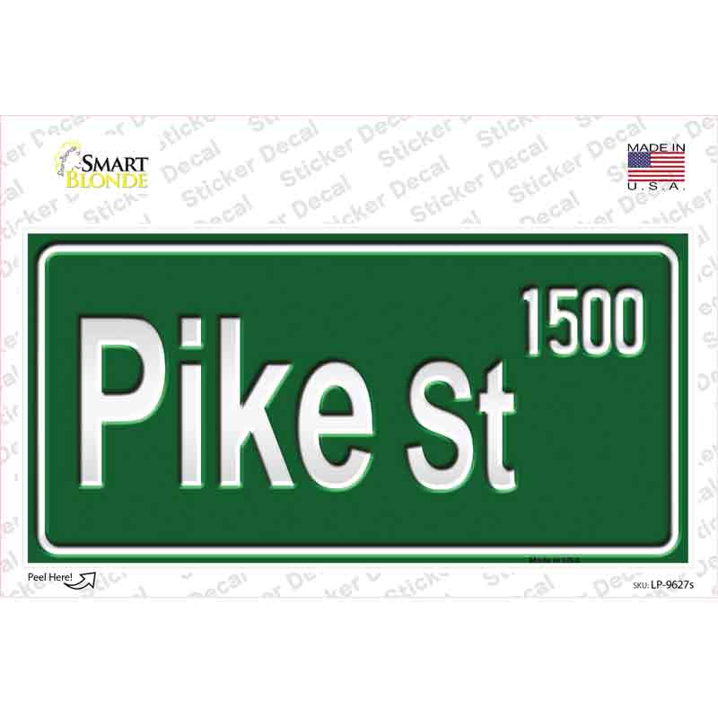 LP-9627s-M Pike St 1500 Novelty Sticker Decal - Medium