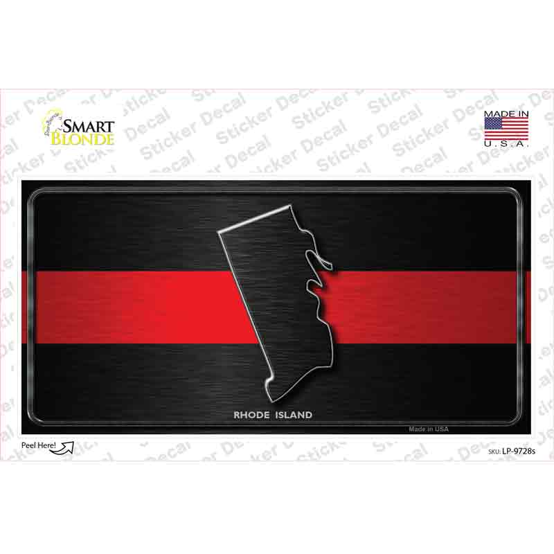 LP-9728s-M Rhode Island Thin Red Line Novelty Sticker Decal - Medium