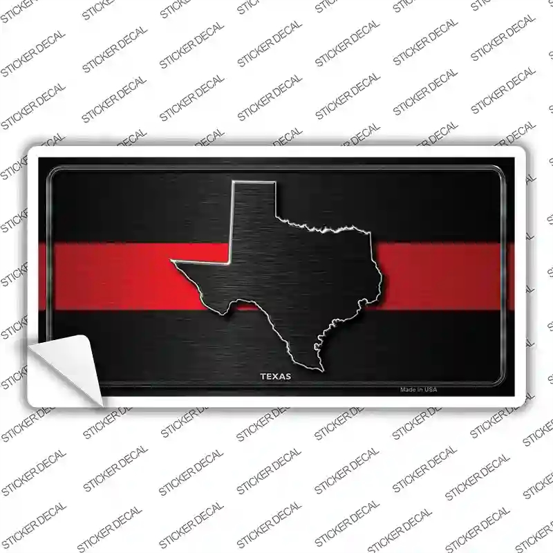 LP-9732s-XL Texas Thin Red Line Novelty Sticker Decal - Extra Large