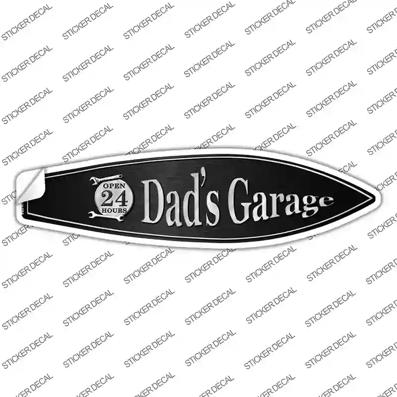 SB-194s-XL Dads Garage Novelty Surfboard Sticker Decal - Extra Large