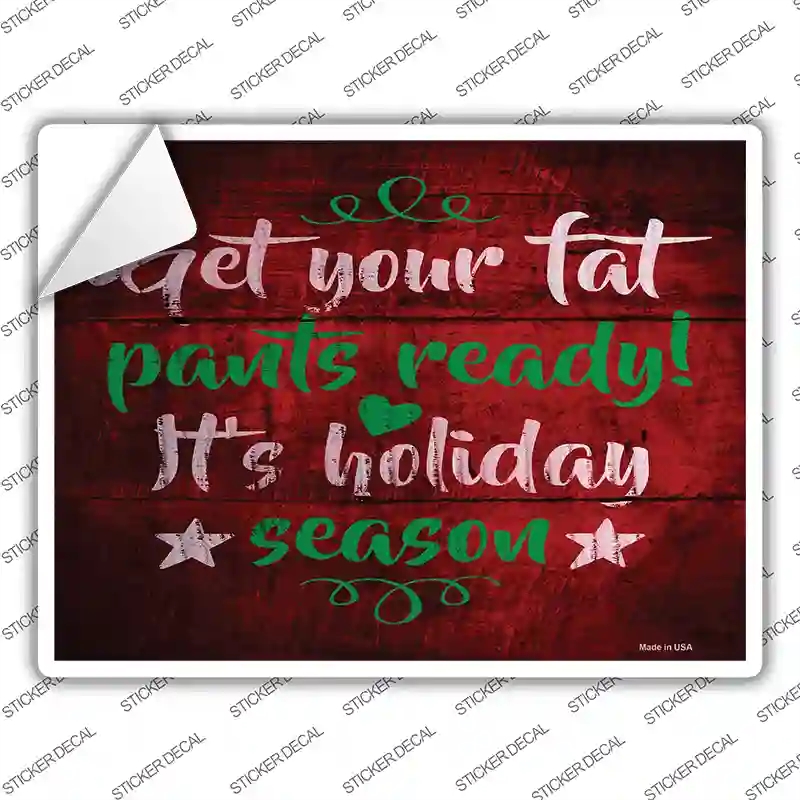 P-2489s-S Its Holiday Season Novelty Rectangle Sticker Decal - Small