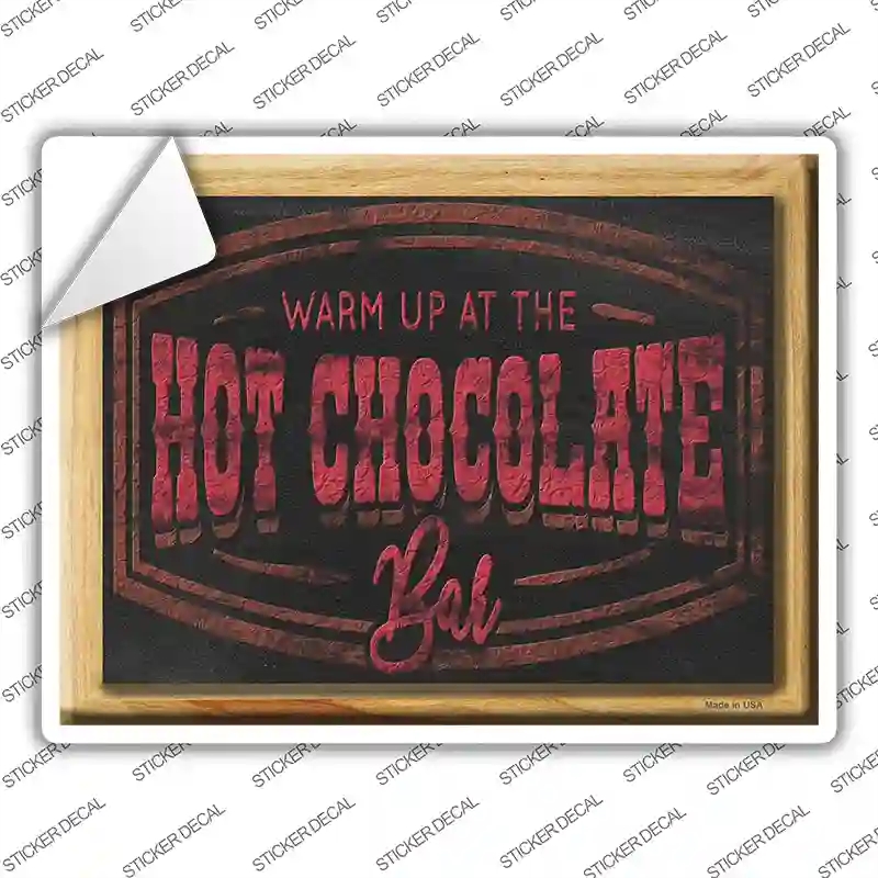 P-3957s-L Hot Chocolate Bar Novelty Rectangle Sticker Decal - Large