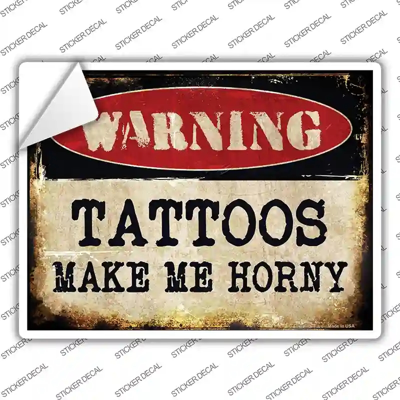 P-1331s-L Tattoos Novelty Rectangle Sticker Decal - Large