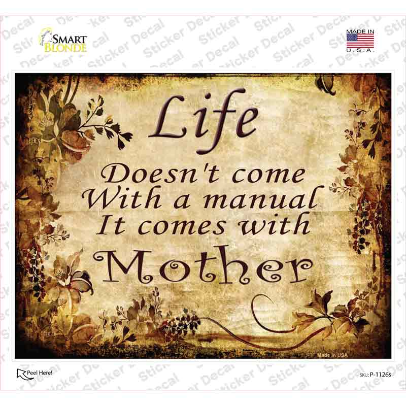 P-1126s-M Does Not Come with Manual Novelty Rectangle Sticker Decal - Medium