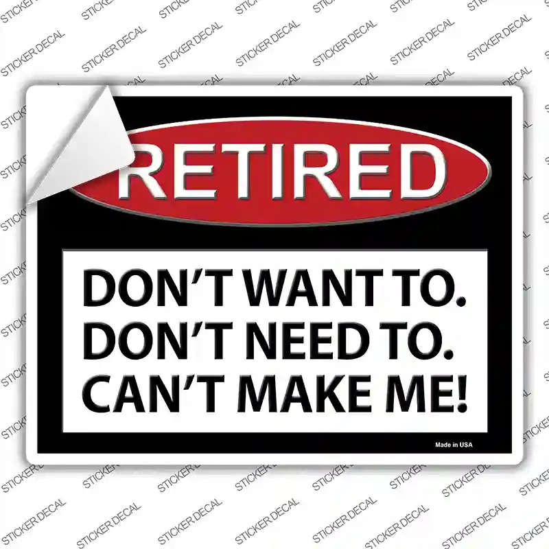 P-1171s-S Retired Novelty Rectangle Sticker Decal - Small