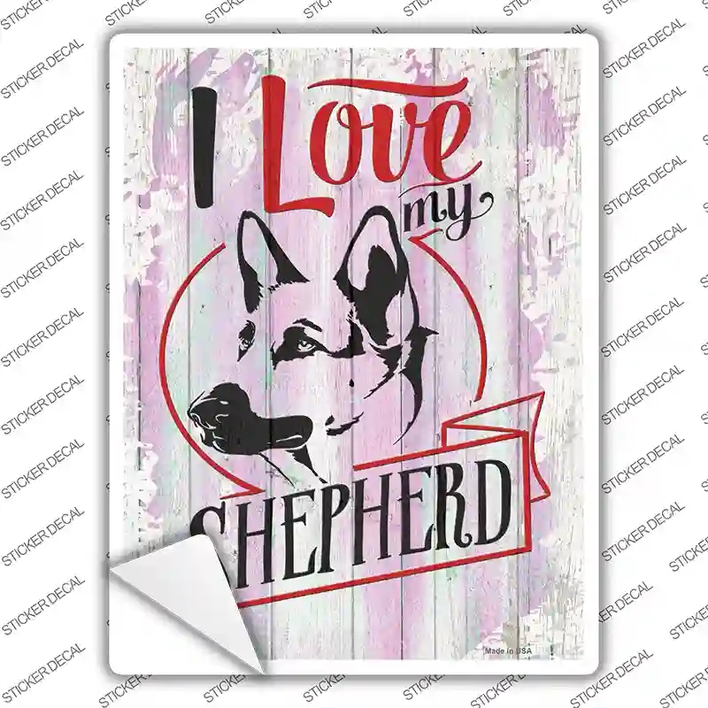 P-3790s-S I Love My Shepherd Novelty Rectangle Sticker Decal - Small