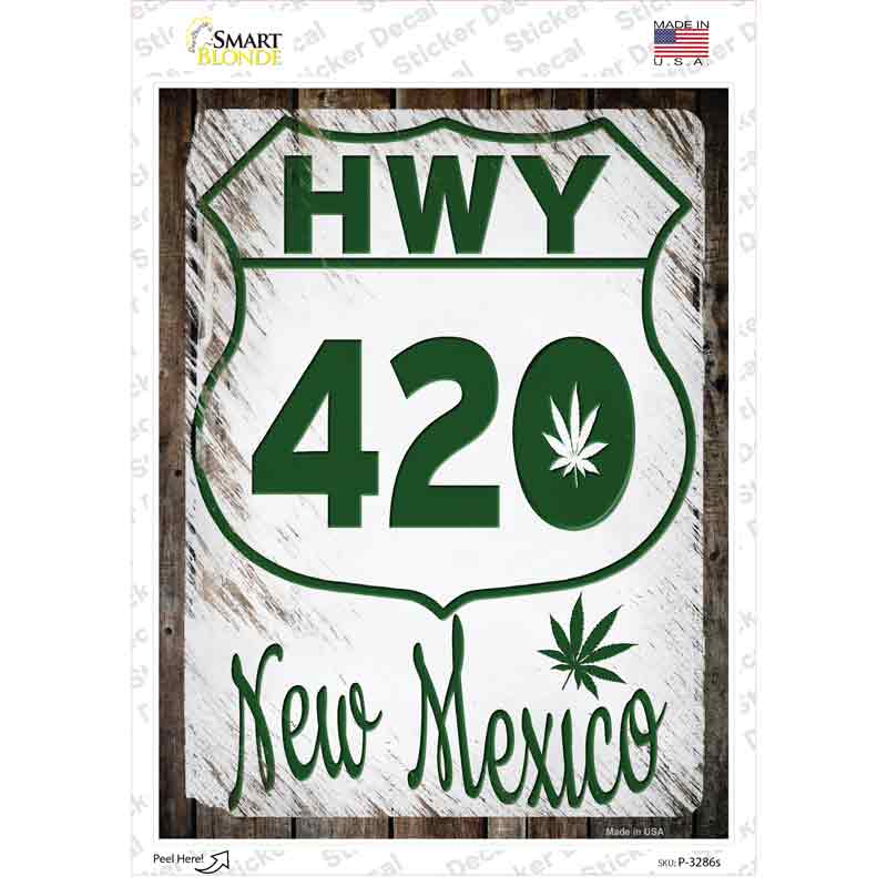 P-3286s-M HWY 420   Mexico Novelty Rectangle Sticker Decal - Medium