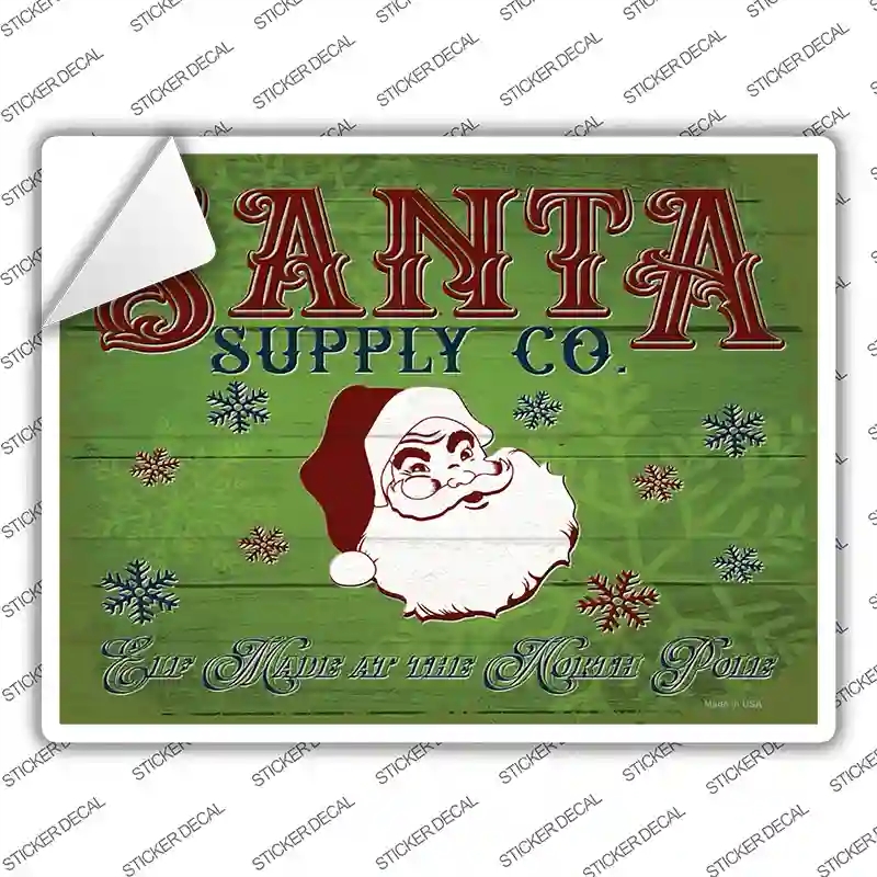P-3895s-S Santa Supply Co Novelty Rectangle Sticker Decal - Small