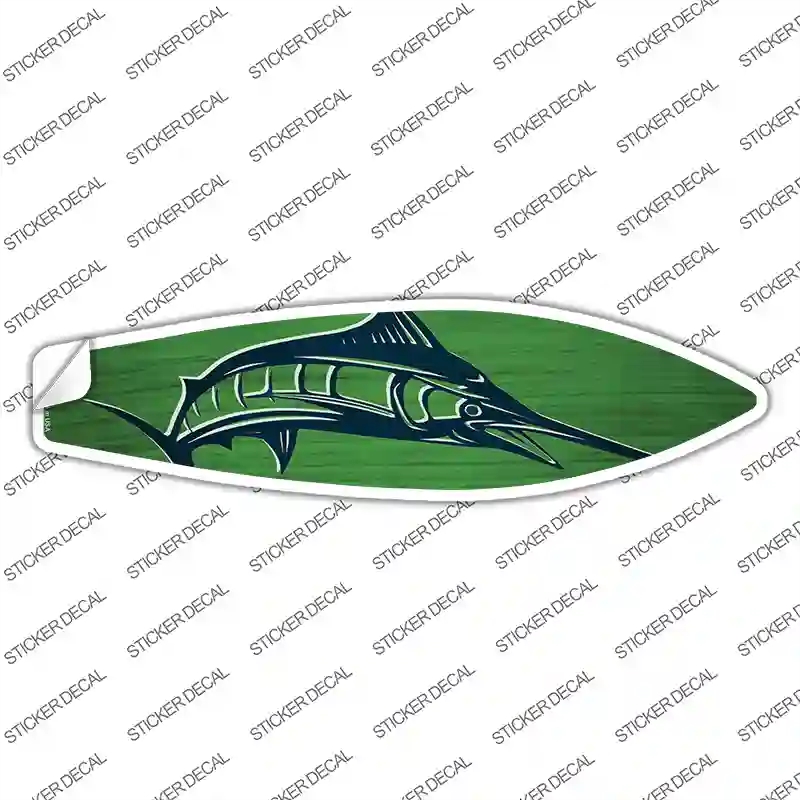 SB-388s-S Marlin Novelty Surfboard Sticker Decal - Small