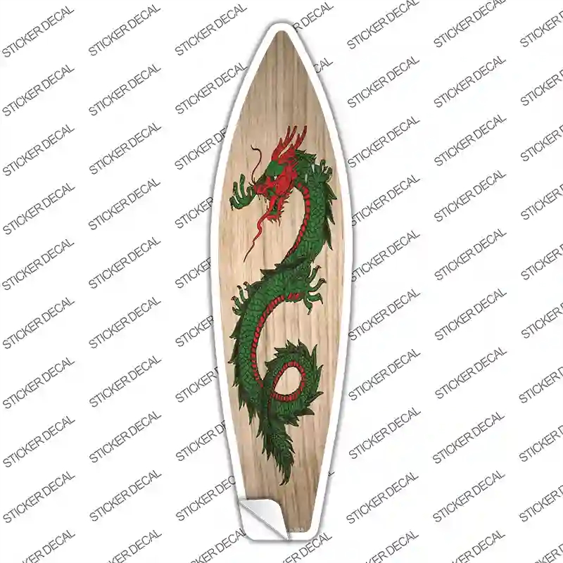 SB-413s-S Green Dragon Novelty Surfboard Sticker Decal - Small
