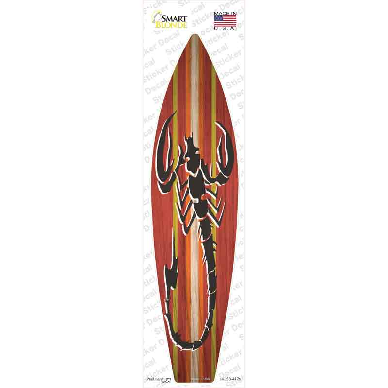 SB-417s-M Tribal Print Scorpion Novelty Surfboard Sticker Decal - Medium