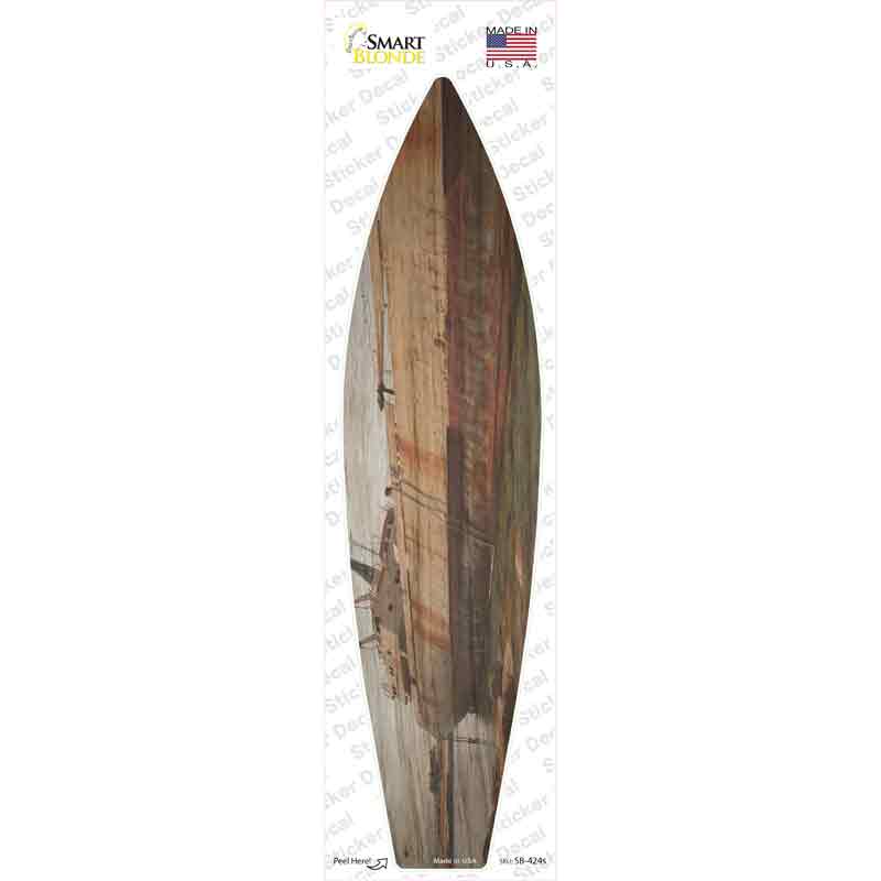 SB-424s-M Rusty Boat Hull in Water Novelty Surfboard Sticker Decal - Medium