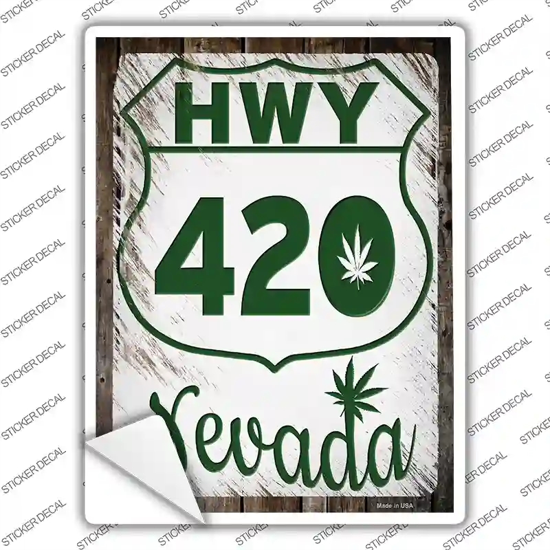 P-3283s-XL HWY 420 Nevada Novelty Rectangle Sticker Decal - Extra Large