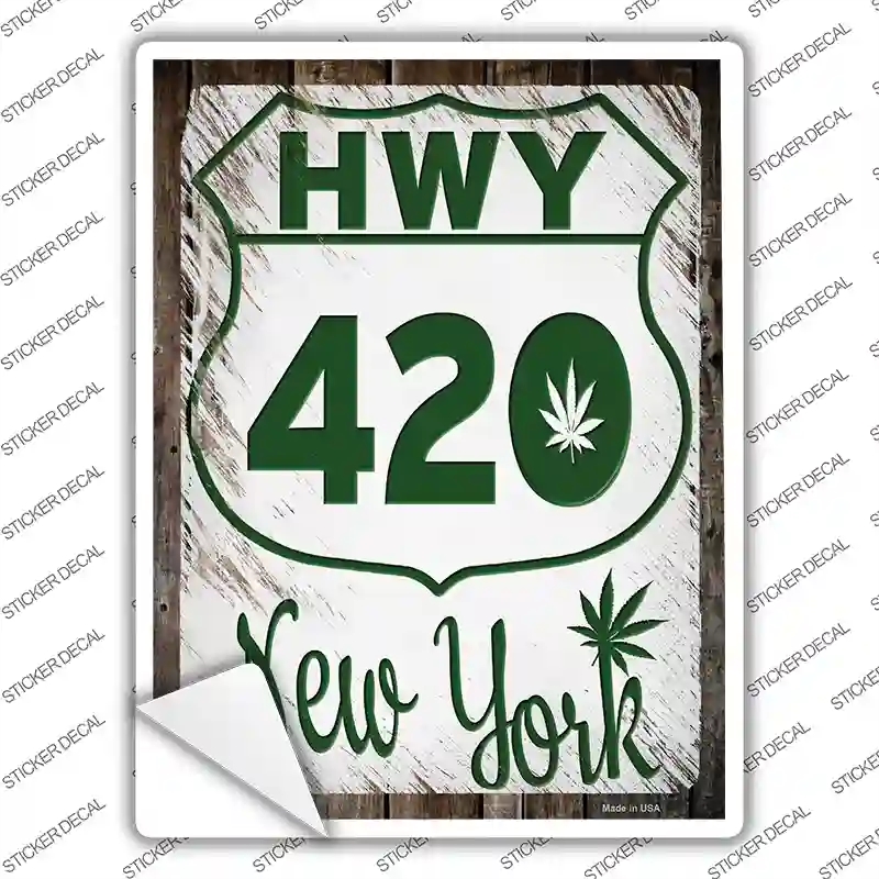 P-3287s-S HWY 420   York Novelty Rectangle Sticker Decal - Small