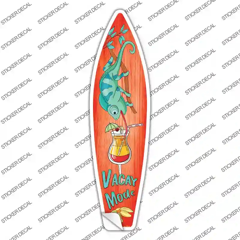 SB-210s-S Vacation Mode Novelty Surfboard Sticker Decal - Small
