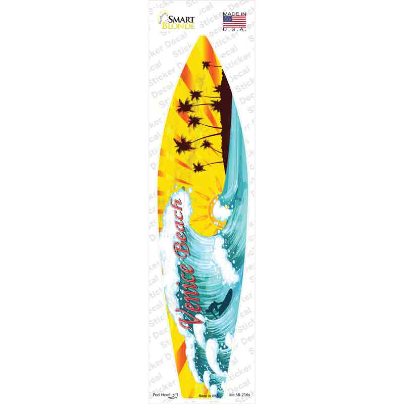 SB-216s-M Venice Beach Novelty Surfboard Sticker Decal - Medium