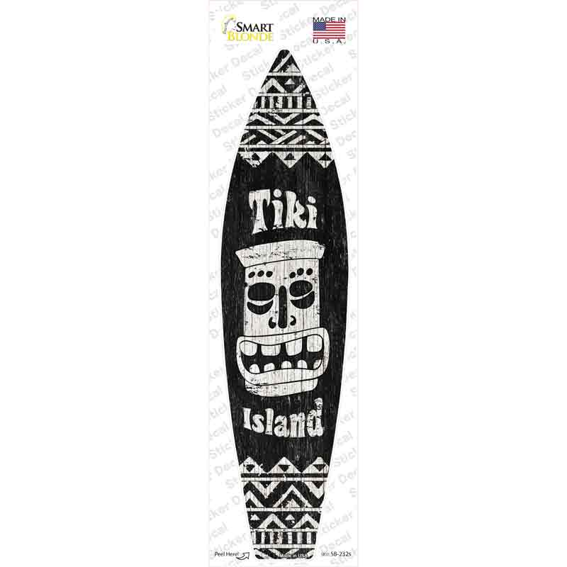 SB-232s-M Tiki Island Novelty Surfboard Sticker Decal - Medium